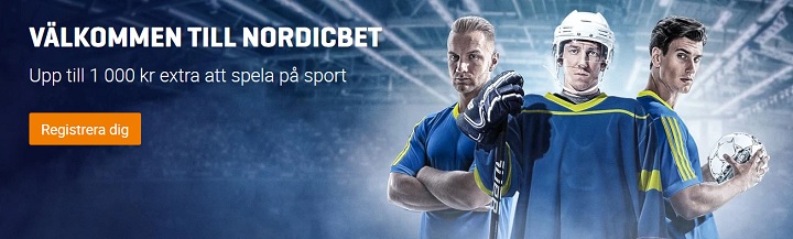 NordicBet bettingbonus 100% upp till 1000 kr